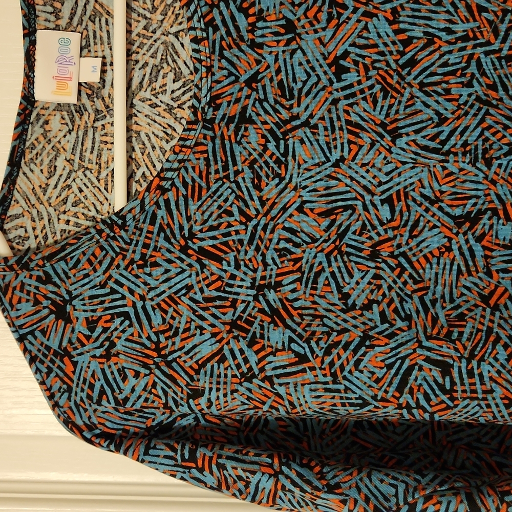 LuLaRoe Irma, size M, Black, Teal and Orange